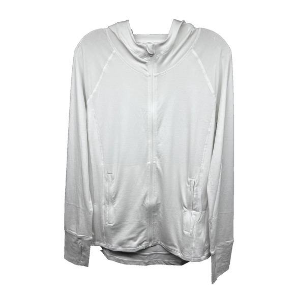 Athleta Pacifica Illume UPF White Athletic Zip Jacket S/P 4-6 Power of She New - Picture 5 of 11
